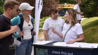 The Response Mitarbeiter bei Pflanzaktion mit Kunden