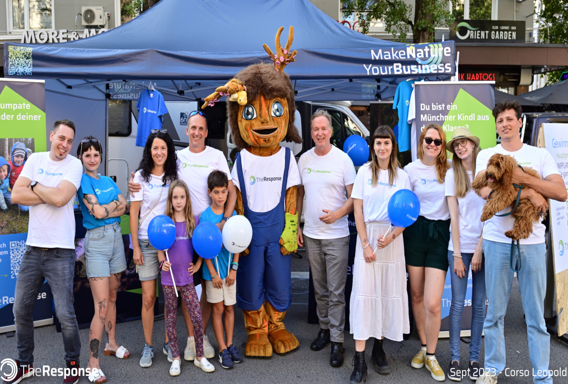 Mitarbeiter am The Response Stand bei Corso Leopold